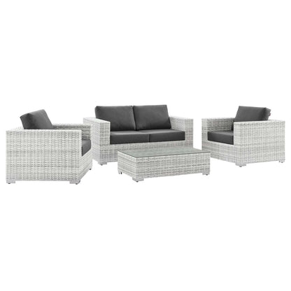 Convene Outdoor 4-Piece Patio Furniture Set - Stylish and Comfortable Seating for Outdoor Gatherings