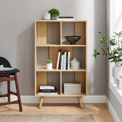 Transmit 5 Shelf Wood Grain Bookcase