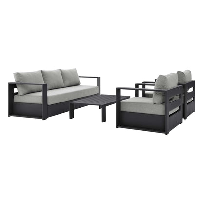 Tahoe 4-Piece Outdoor Patio Set – Weather-Resistant Aluminum with Modern Comfort