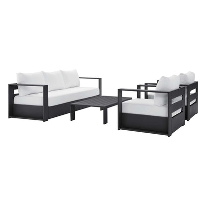 Tahoe 4-Piece Outdoor Patio Set – Weather-Resistant Aluminum with Modern Comfort