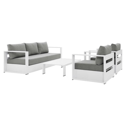 Tahoe 4-Piece Outdoor Patio Set – Weather-Resistant Aluminum with Modern Comfort