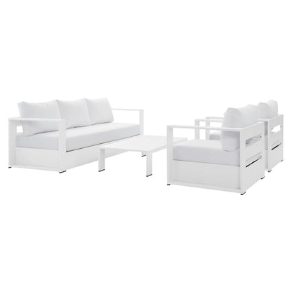 Tahoe 4-Piece Outdoor Patio Set – Weather-Resistant Aluminum with Modern Comfort