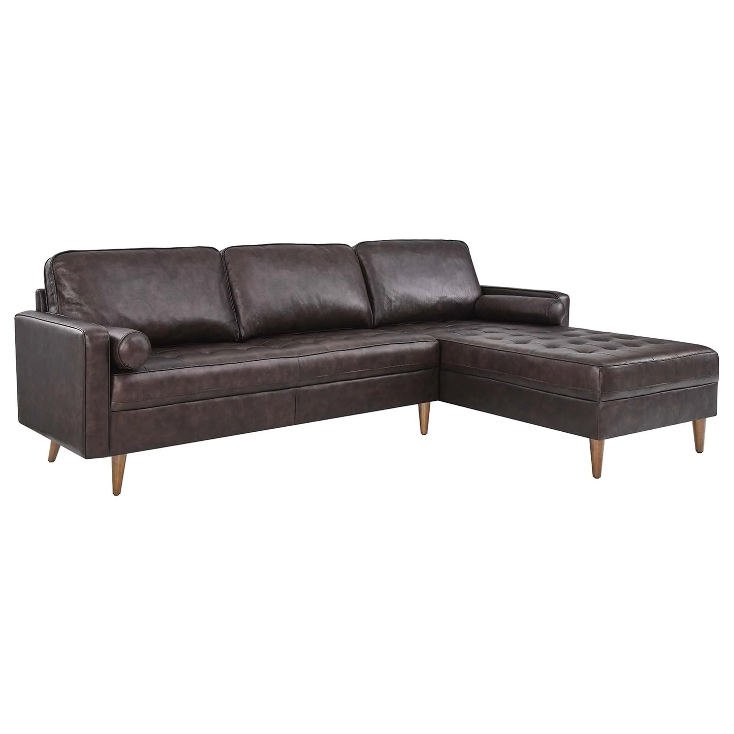 Valour 98 Leather Sectional Sofa – Vintage Charm Modern Edge