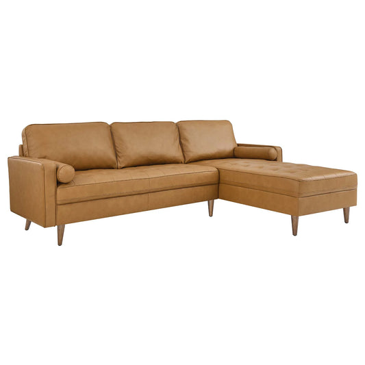 Valour 98 Leather Sectional Sofa – Vintage Charm Modern Edge