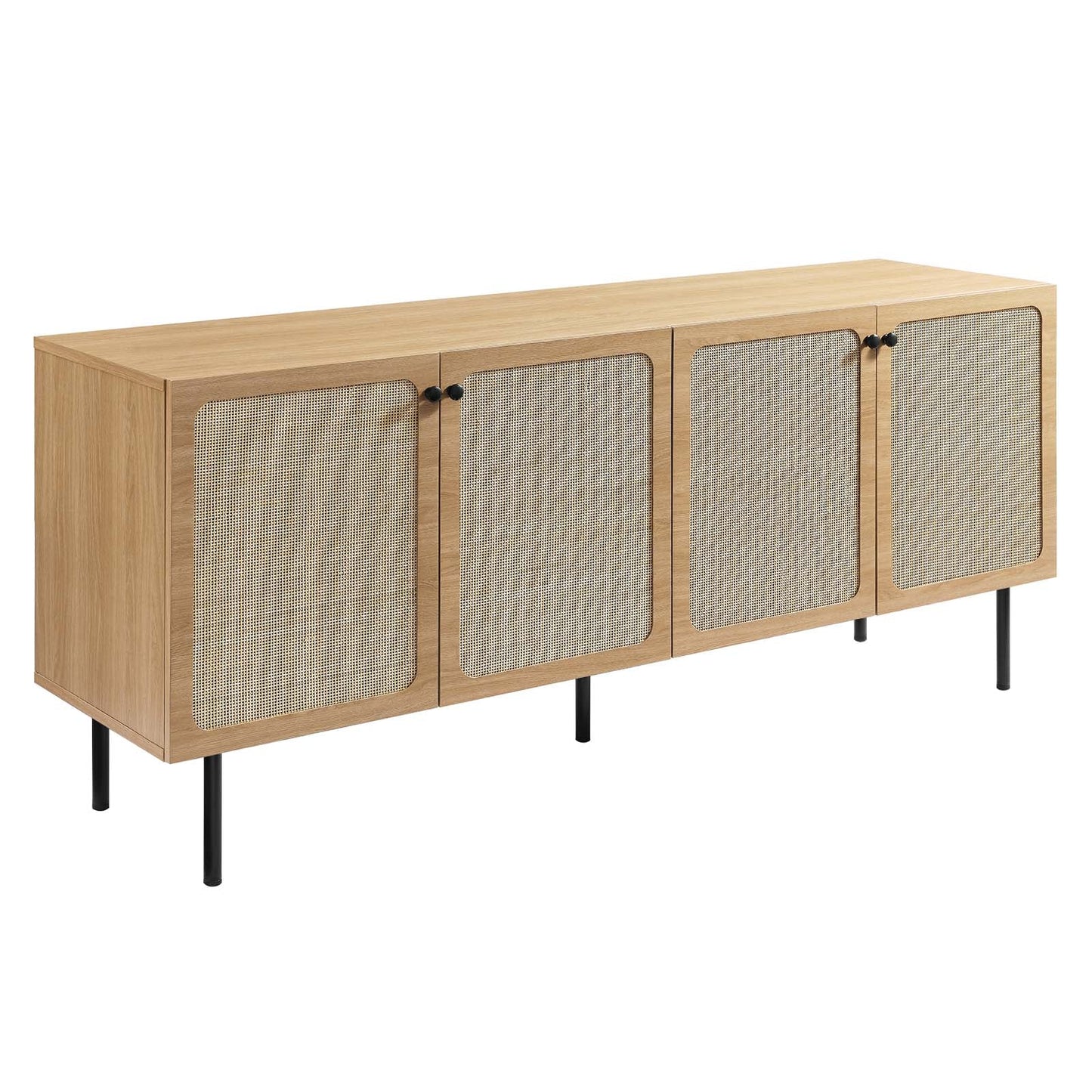 Chaucer Rattan Black Oak Sideboard