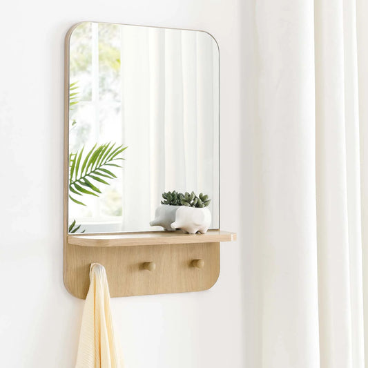 Lumina Mindi Wood Shelf Mirror