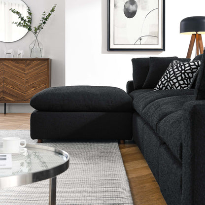 Commix 5-Piece Down Filled Overstuffed Boucle Fabric Sectional Sofa – A Cloud You Can Sink Into