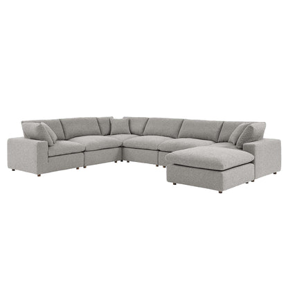Commix 7-Piece Down Filled Overstuffed Boucle Sectional Sofa – Cloud-Like Comfort Meets Cozy Couture