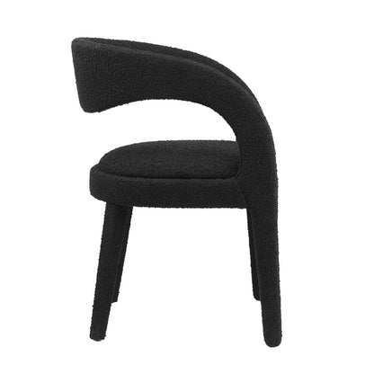 Pinnacle Boucle Upholstered Dining Chairs with Armrests - Set of 2