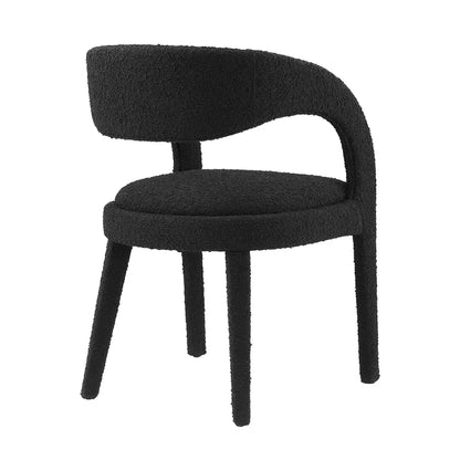 Pinnacle Boucle Upholstered Dining Chairs with Armrests - Set of 2