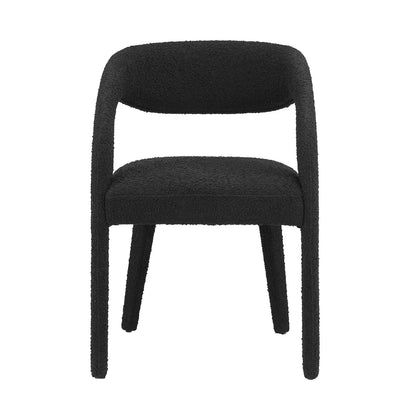 Pinnacle Boucle Upholstered Dining Chairs with Armrests - Set of 2