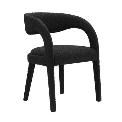 Pinnacle Boucle Upholstered Dining Chairs with Armrests - Set of 2