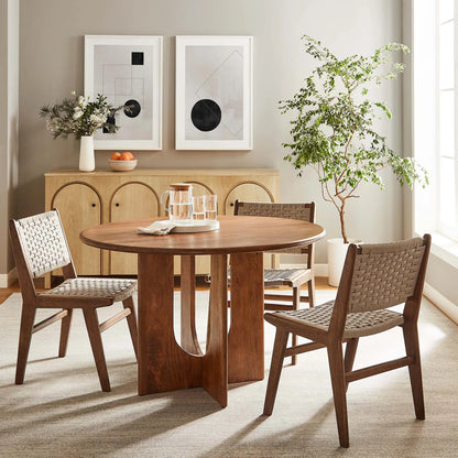 Rivian 48" Mango Wood Dining Table – Stylish and Durable Mid-Century Modern Table for Contemporary Dining Spaces