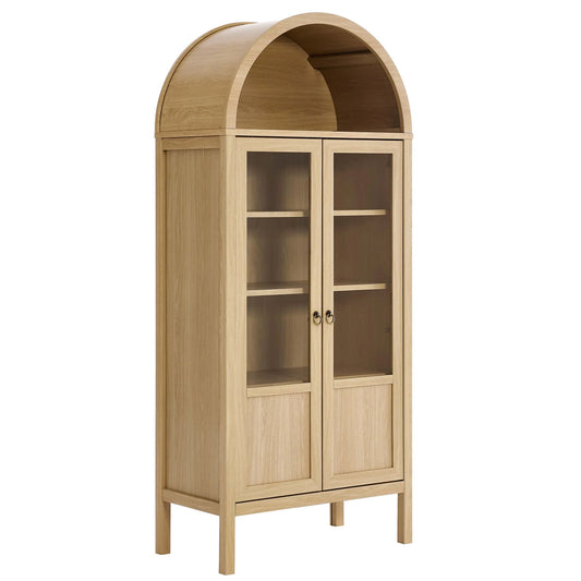 Tessa Tall Arched Storage Display Cabinet – Elegant and Spacious Cabinet for Modern Living Rooms and Hallways
