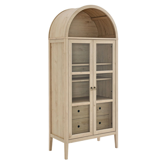 Nolan Tall Arched Storage Display Cabinet – Stylish and Functional Cabinet for Modern Homes