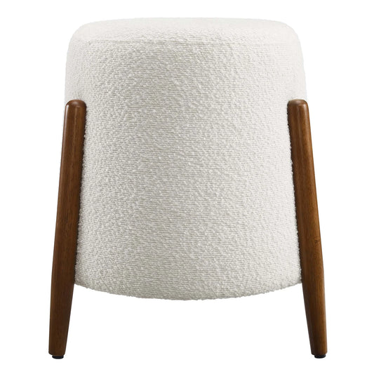 Riven Elegant Boucle Fabric Ottoman – Chic and Comfortable Accent for Modern Living Spaces