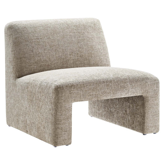 Amita Chenille Lounge Chair – Dense Foam Cushioning with Solid Wood Frame
