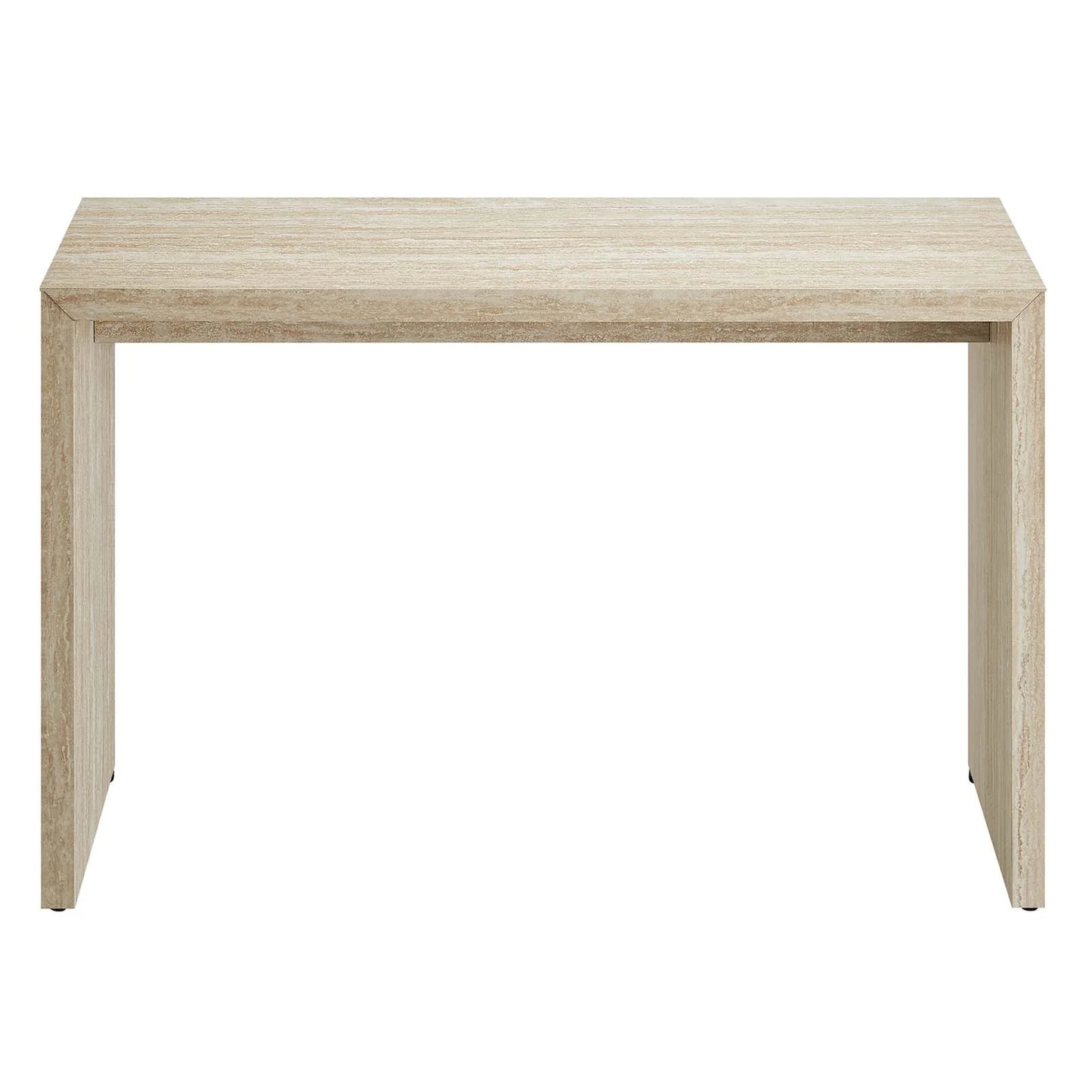 Mirella Faux Travertine Console Table