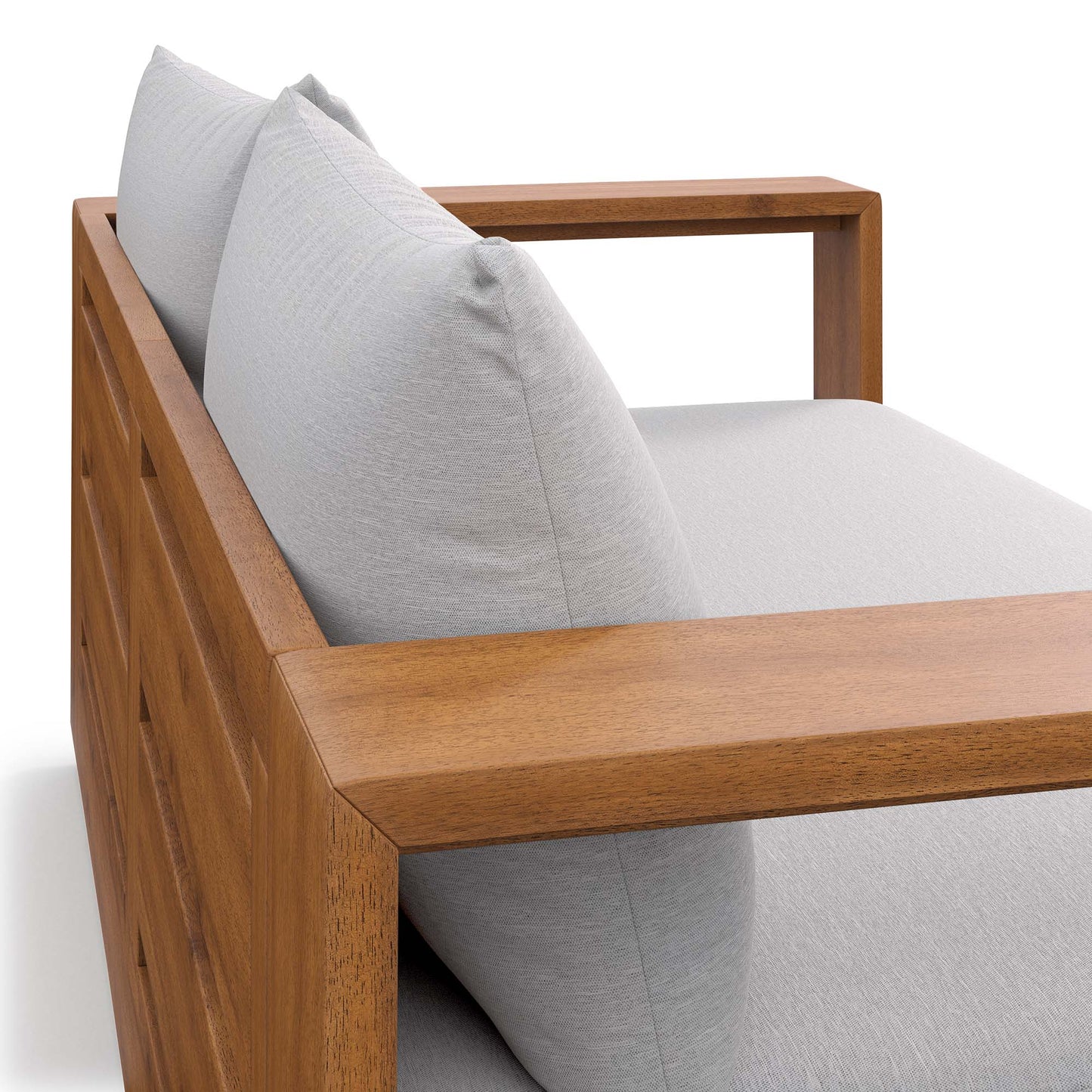 Tahoe Acacia Wood Outdoor Patio Loveseat – Weather-Resistant Acacia Wood Seating
