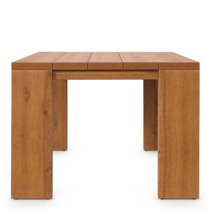 Tahoe Outdoor Patio Acacia Wood Side Table in Natural – Weather-Resistant End Table