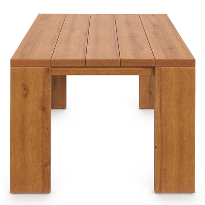 Tahoe Outdoor Patio Acacia Wood Side Table in Natural – Weather-Resistant End Table