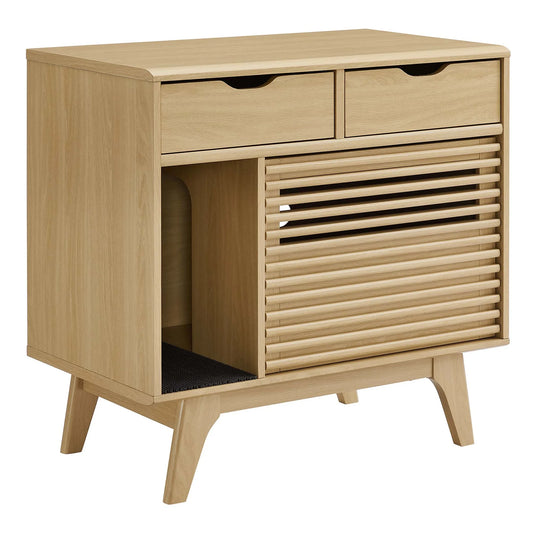 Render Cat Cabinet in Oak – Stylish and Functional Storage Solution for Modern Interiors