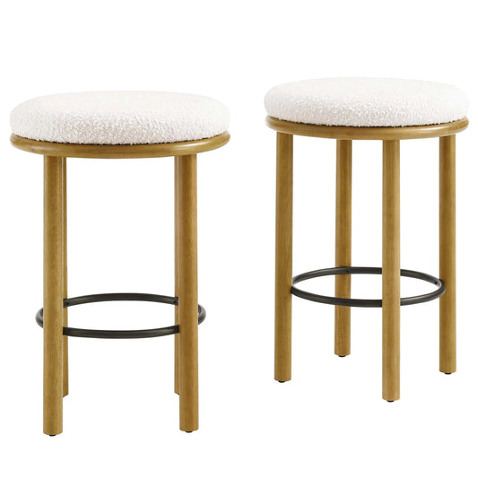 Fable Modern Boucle Fabric 26-Inch Counter Stools – Stylish and Comfortable Seating for Contemporary Kitchens and Bars