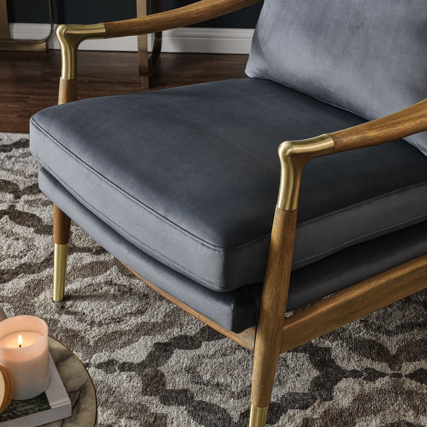 Langford Performance Velvet Accent Armchair – Stylish and Durable Velvet Chair for Modern Living Rooms