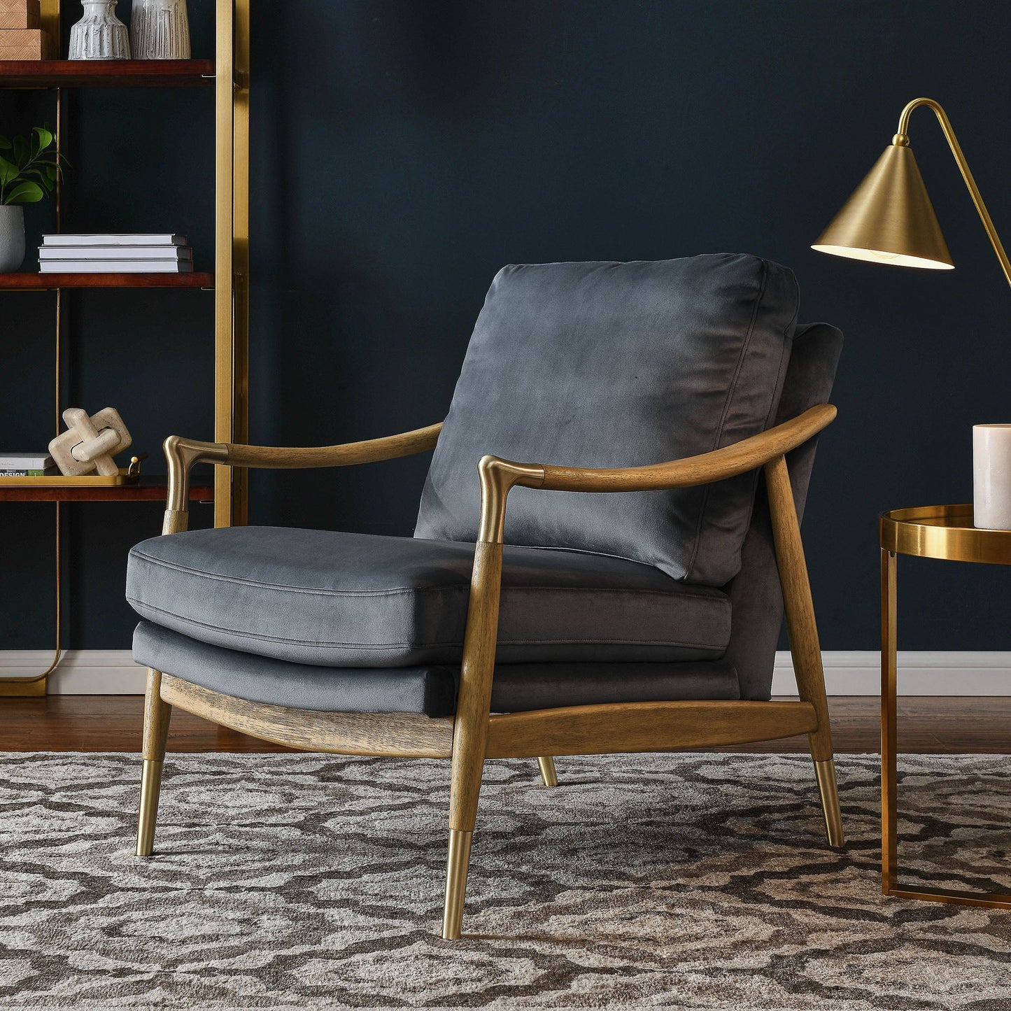 Langford Performance Velvet Accent Armchair – Stylish and Durable Velvet Chair for Modern Living Rooms