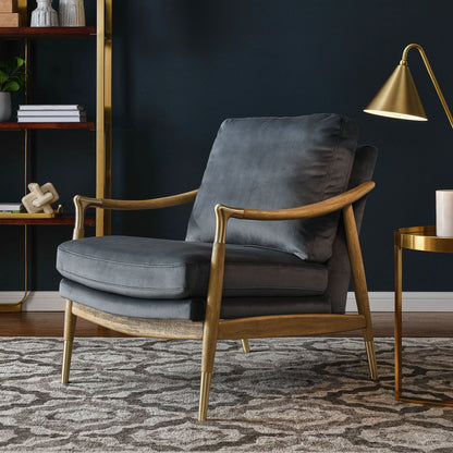 Langford Performance Velvet Accent Armchair – Stylish and Durable Velvet Chair for Modern Living Rooms