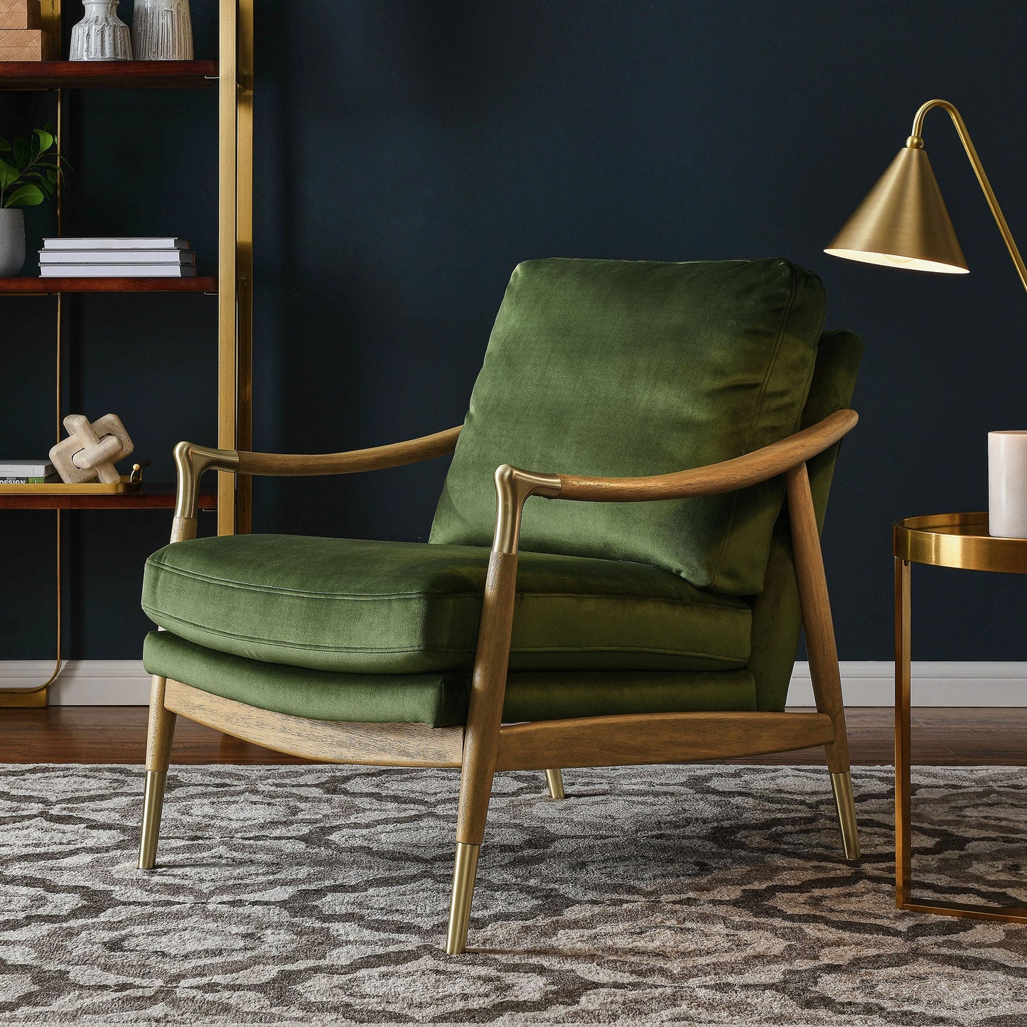 Langford Performance Velvet Accent Armchair – Stylish and Durable Velvet Chair for Modern Living Rooms