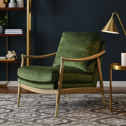 Langford Performance Velvet Accent Armchair – Stylish and Durable Velvet Chair for Modern Living Rooms
