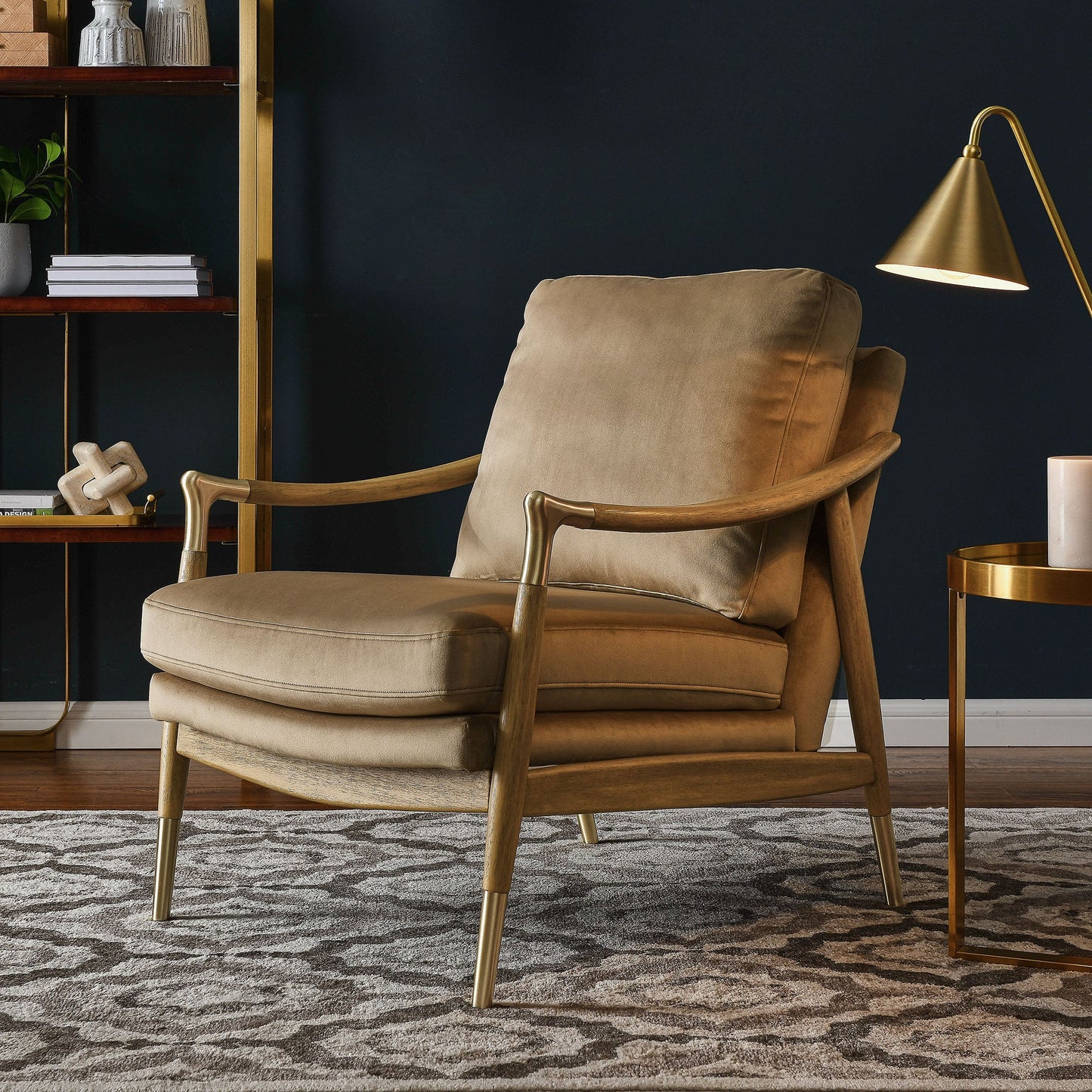 Langford Performance Velvet Accent Armchair – Stylish and Durable Velvet Chair for Modern Living Rooms