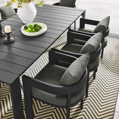 Tahoe 9-Piece Outdoor Patio Dining Set – Modern Aluminum Table and Chairs for Stylish Outdoor Entertaining