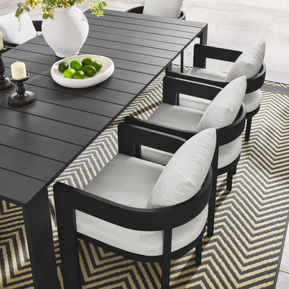 Tahoe 9-Piece Outdoor Patio Dining Set – Modern Aluminum Table and Chairs for Stylish Outdoor Entertaining