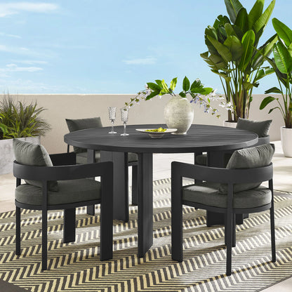 Tahoe 5-Piece Outdoor Patio Dining Set – Sleek Aluminum Table and Chairs for Modern Outdoor Spaces