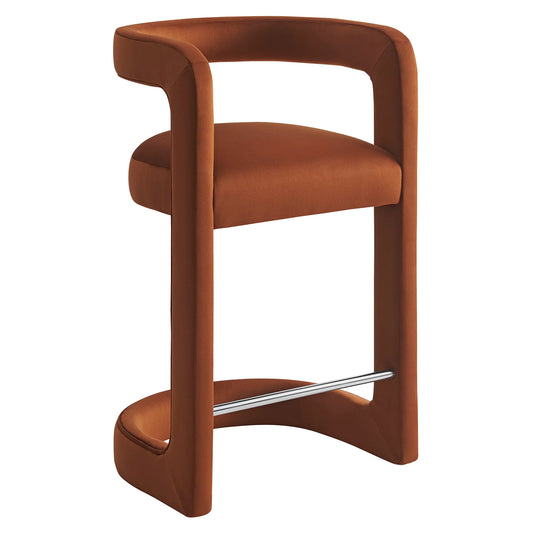 Winslow Performance Velvet Counter Stool – Elegant and Durable Bar Stool for Modern Kitchens