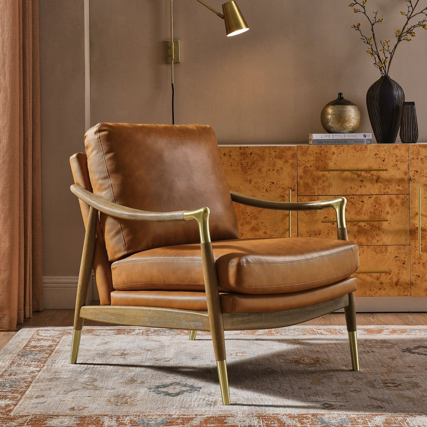 Langford Performance Velvet Accent Armchair – Stylish and Durable Velvet Chair for Modern Living Rooms