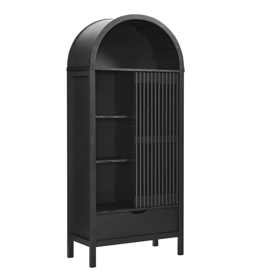 Vaughn 71" Arched Storage Display Cabinet – Elegant and Spacious Storage Solution for Modern Homes