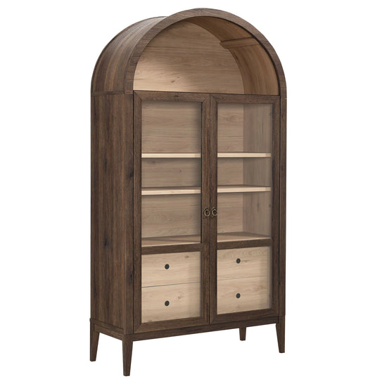 Nolan 74" Tall Arched Storage Display Cabinet – Elegant and Spacious Storage Solution for Modern Homes
