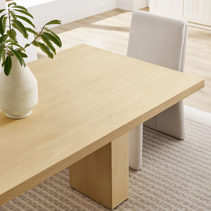 Piston 82" Rectangular Wood Dining Table in Natural – Elegant and Spacious Dining Table for Modern Homes