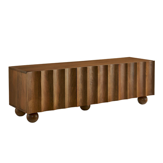 Sorren Scalloped 54" Wood TV Stand – Chic and Functional Media Console with Elegant Carved Detailing