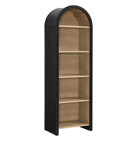 Evie Arched Narrow Bookcase Display Cabinet – Elegant and Space-Saving Storage Solution for Modern Interiors