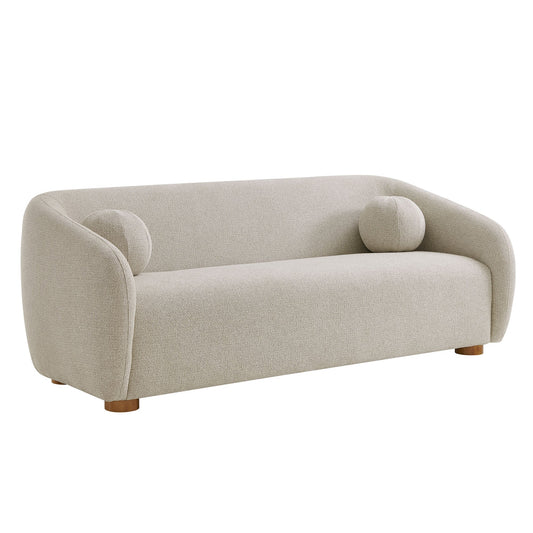 Holland 85" Chenille Fabric Sofa – Elegant Dove Gray Upholstery for Comfortable Living