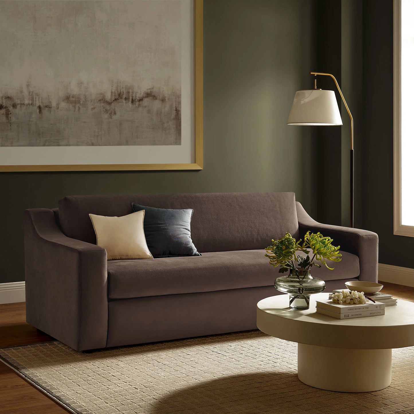 Liora Performance Velvet Sofa – Luxurious and Durable Seating for Modern Living Rooms