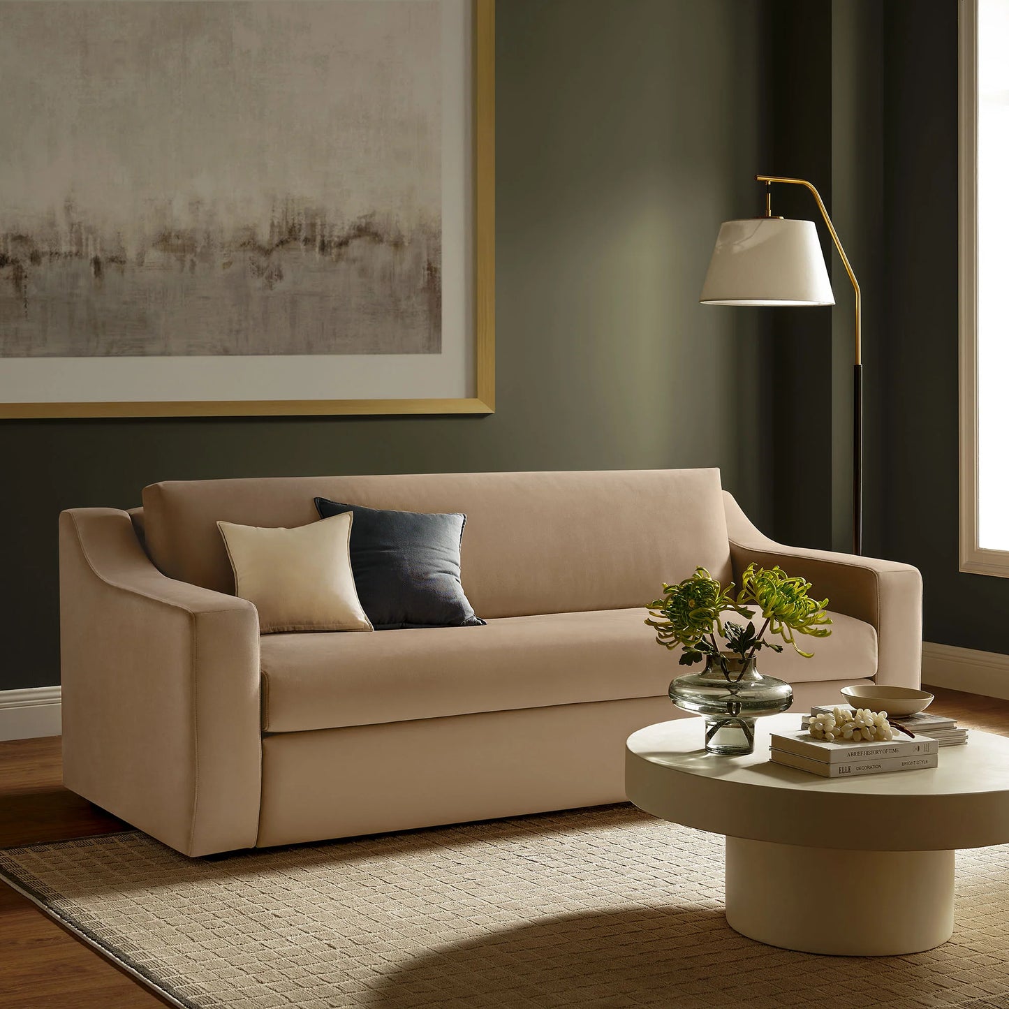 Liora Performance Velvet Sofa – Luxurious and Durable Seating for Modern Living Rooms