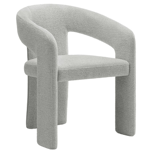 Oslo Barrel Upholstered Dining Chair – Cozy Fabric Accent Seating with Modern Curved Design
