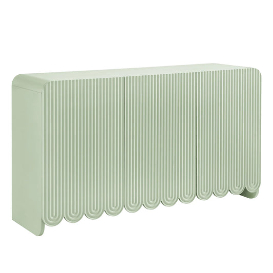 Dahlia Fluted & Scalloped Sideboard – Stylish Storage Cabinet with Elegant Carved Detailing for Dining and Living Rooms