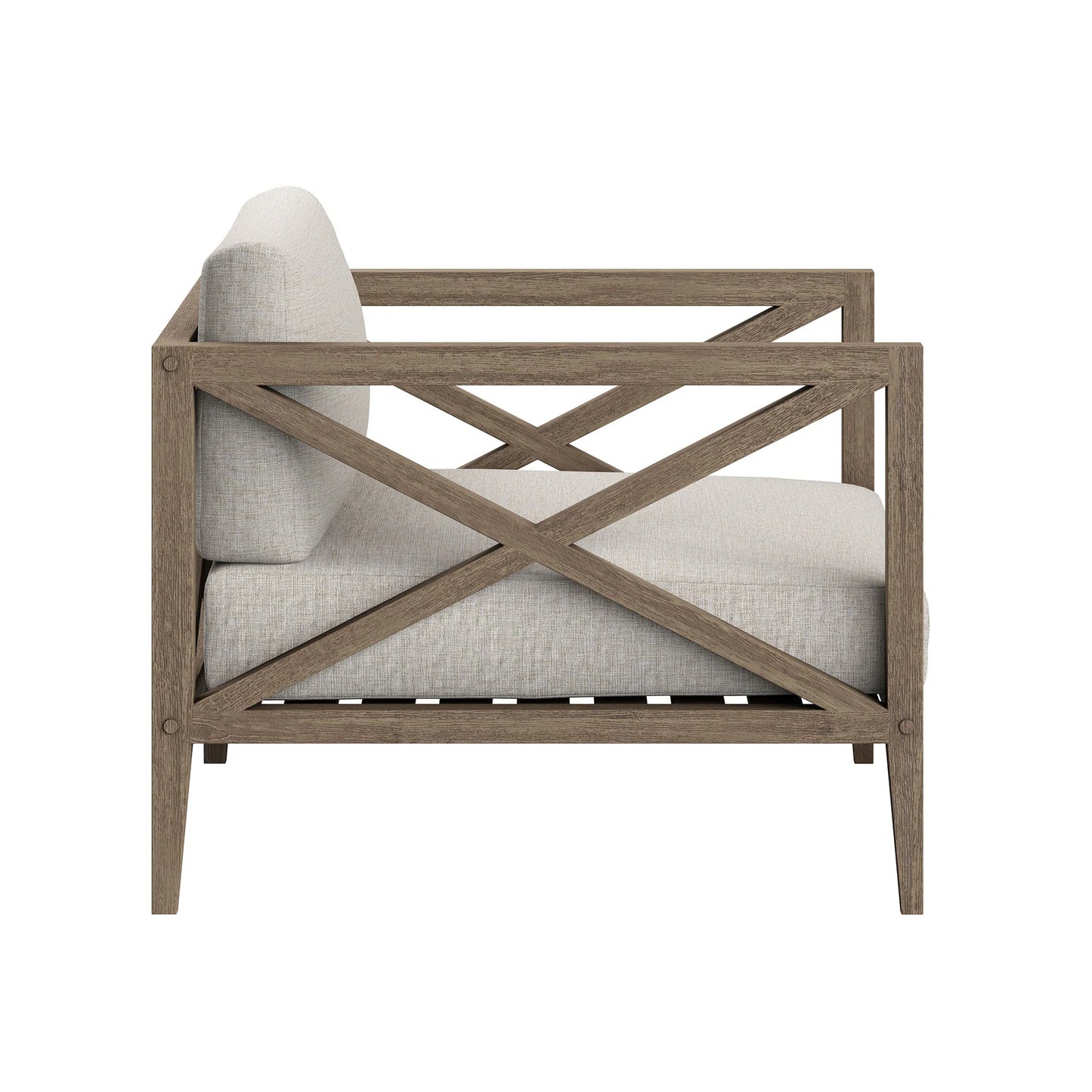 Northlake 3-Piece Outdoor Teak Wood Furniture Set with Armchair and Side Table