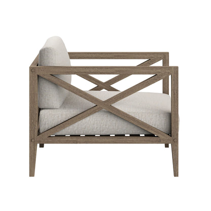 Northlake 3-Piece Outdoor Teak Wood Furniture Set with Armchair and Side Table